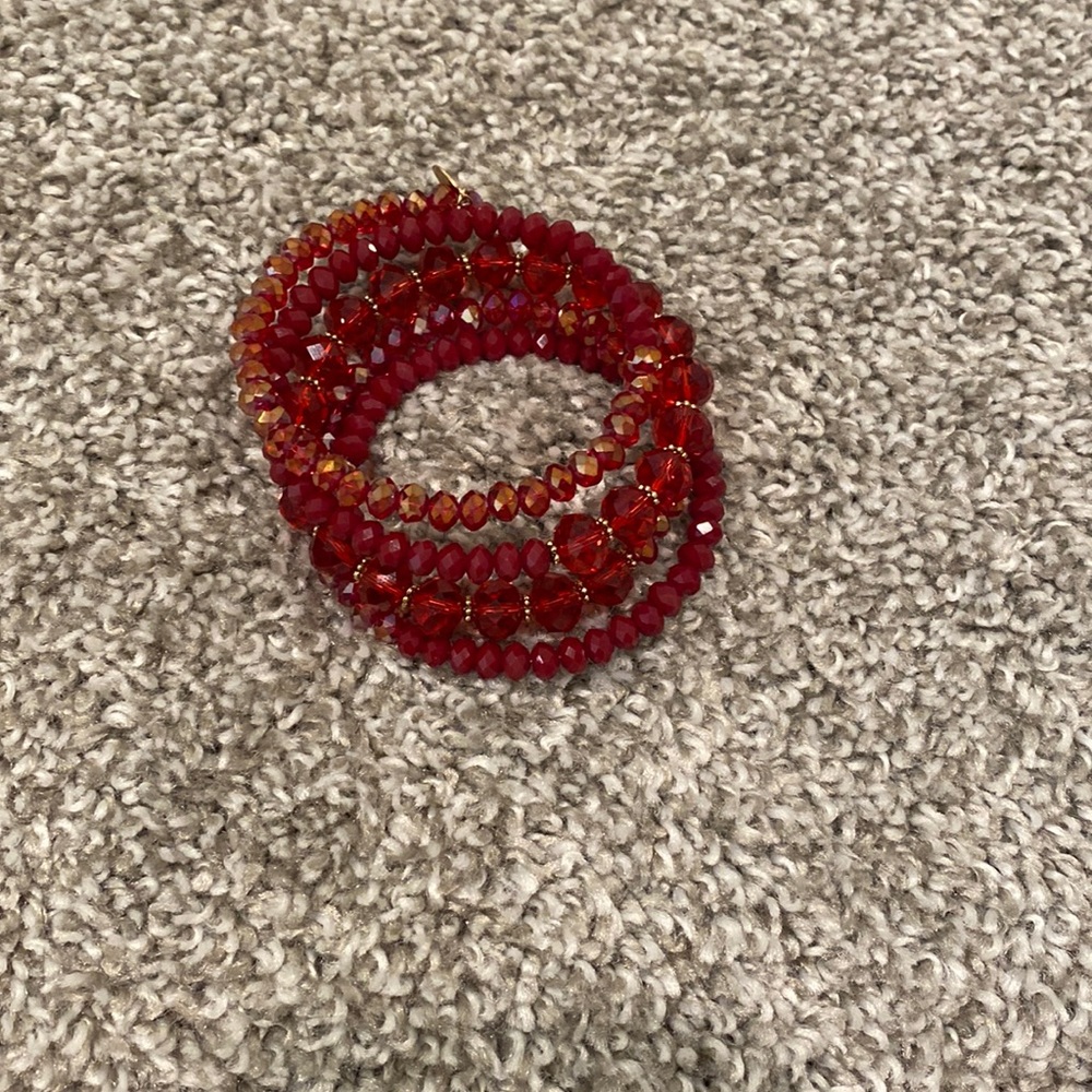 Red wrap bracelet
